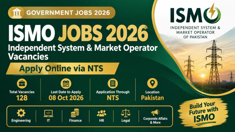 ISMO Jobs 2026 Advertisement