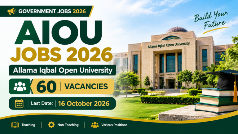 AIOU Jobs 2026 – Allama Iqbal Open University Government Jobs