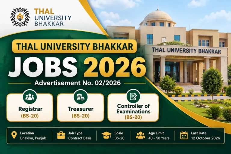 Thal University Bhakkar Jobs 2026